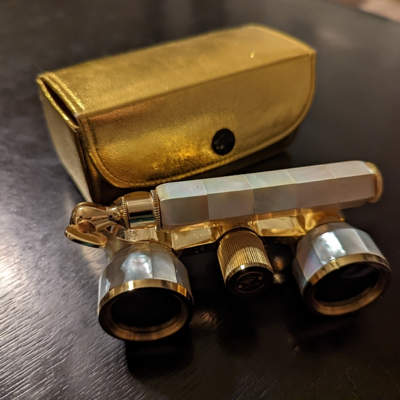 Vintage Mother of Pearl Opera Glasses with Case - Picture 2 of 6